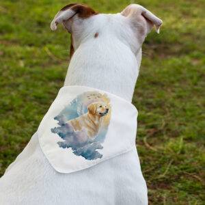 Golden Retriever Dog Pet Bandana Collar - Angel Scarf Collar - Art Print Dog Bandana Dog Walking Pets Supplies Size : S|L|XL 